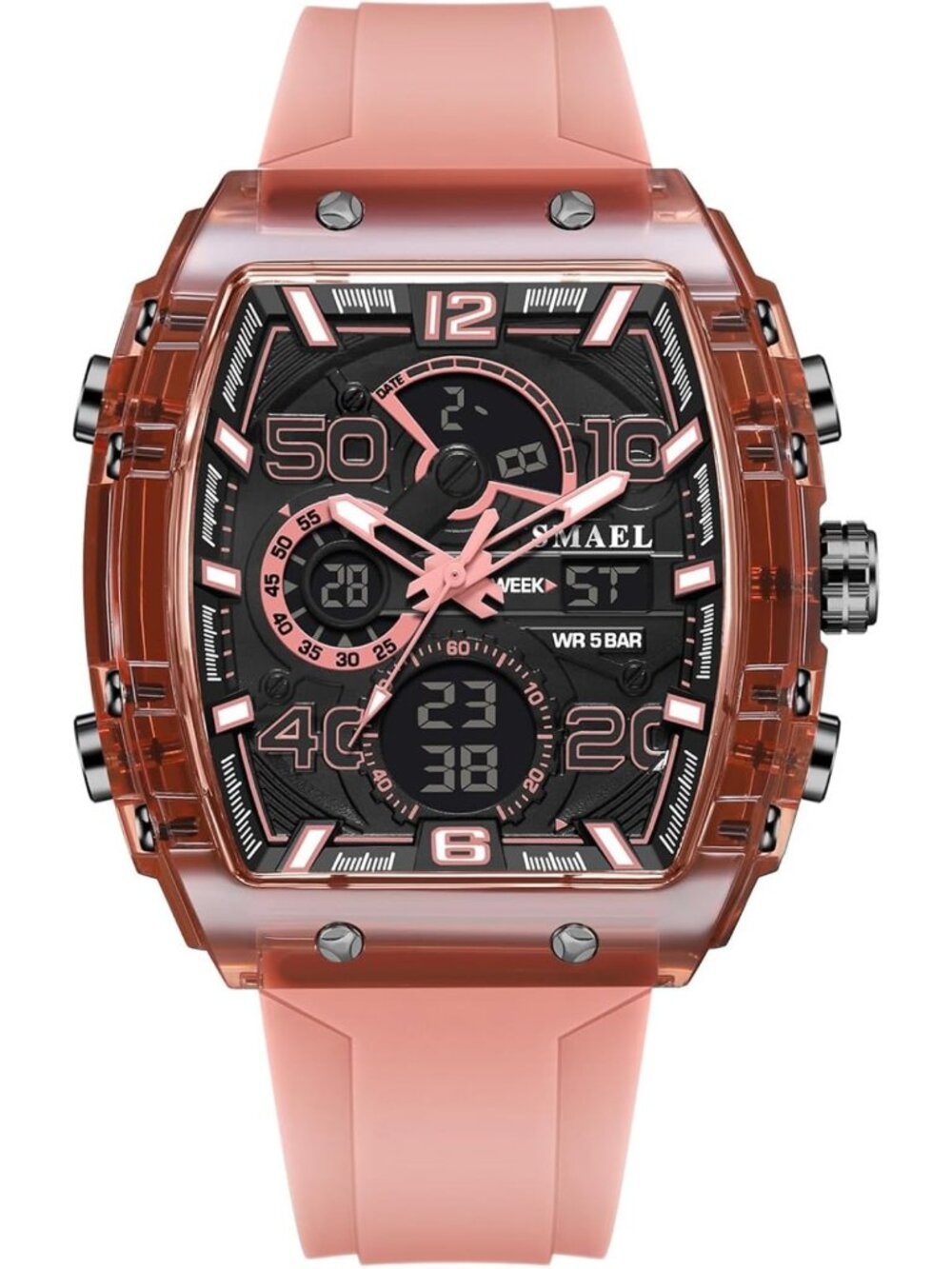 Stylish Men's Chronograph Watch - 50M Water Resistant Sport Timepiece